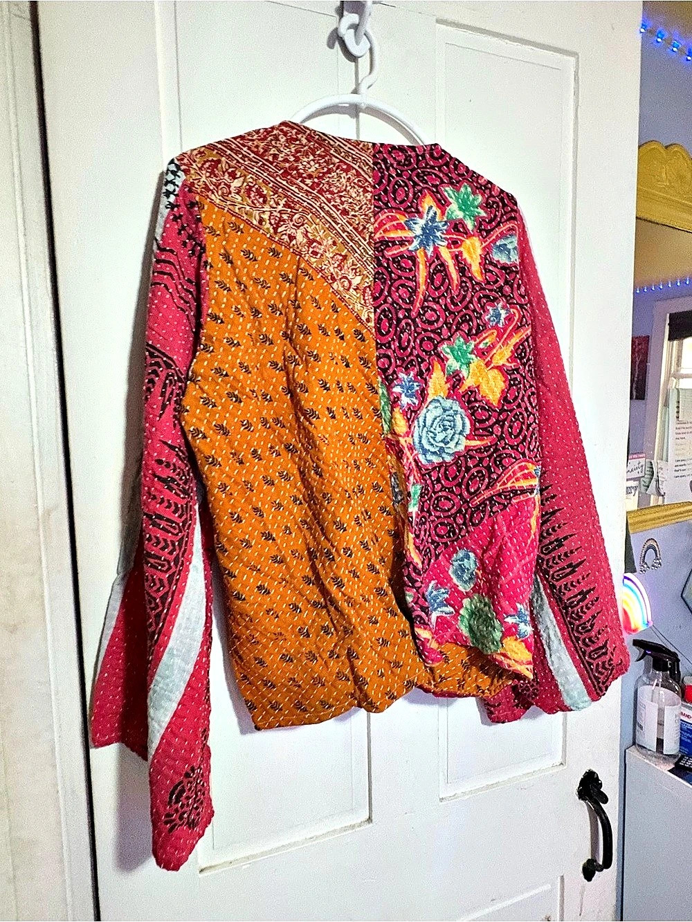 Kantha Bae Multicolor Patchwork Open Front Jacket - Picture 4 of 4